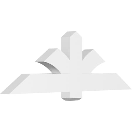 Ekena Millwork Redmond Architectural Grade PVC Gable Bracket, 60"W x 20"H x 4"D x 6"F, 8/12 Pitch GBP060X20X0406RED00